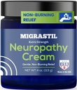 Vigor básico Migrastil Neuropatia alívio creme força extra para pés, pernas e mãos. Feito nos EUA. Vegan e Cruelty-Free, Non-Greasy, Gentil, Não-Burning com efeito de resfriamento (4 onças.)
