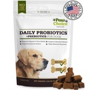 Paw Choice Probióticos para cães com prebióticos - Mastigação diária para Gut Saúde, Digestão, Regularidade e Imune Support - Suplemento Natural Tratado Made in USA