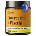 OMRE Quercetin e Fisetin Supplements - Suplementos Senolíticos Tested Terceira Parte para apoio ao envelhecimento - 500mg Quercetin Phytosome e 100mg Fisetin - Formulários altamente biodisponível