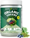 Puramente inspirado verde orgânico pó smoothie Mix, sem sabor (24 Servings) - Probióticos para a saúde digestiva com espirulina e chlorela para a saúde da gut - Vegan & Gluten-Free