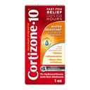 Cortizone-10 Máxima Força Resistante à água Pomada de alívio da coceira, 1% de hidrocortisona, de ação rápida, creme anti-coceira para mordidas de Bug, Erupção cutânea, Eczema, Psoríase, Ivy veneno, Carvalho, Sumac & Mais, 1 oz