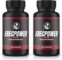 (2 Pack) Cápsulas Erecpower, pílulas Erecpower para homens, Erecpower Suplemento de desempenho masculino, Formulação avançada para apoiar o estilo de vida ativo masculino, Erec Power Pastillas Comentários (120 Cápsulas)