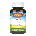 Carlson - Vitamina D3, 10000 UI (250 mcg), Suplementos de vitamina D, Suporte Ósseo e Imune, Vitamina D3 Softgels, Saúde do Coração, Cápsulas de vitamina D sem glúten, 120 Softgels