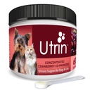 NUSENTIA UTRIN - Suporte urinário para gatos e cães - dupla ação Cranberry & D-Mannose - para a saúde da bexiga natural, incontinência e ITU recorrente, 60 Servings