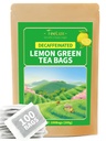 TeeLux descafeinado chá verde limão, chá verde descafeinado suave com aroma limão refrescante & sabor, 100 contagem