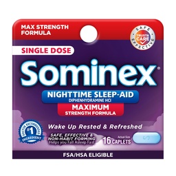 Comprimidos de Sono em Sono durante a noite, Fórmula de dosagem máxima, Dose única, Variada, 16 Contagem