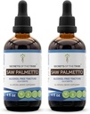 Serra Palmetto Tintura extrato líquido sem álcool, serra Palmetto (Serenoa Repens) Berry seco (2x4 FL OZ)