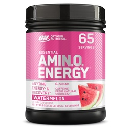 Optimum Nutrition Amino Energy - Pré-treino com Chá Verde, BCAA, Aminoácidos, Keto Friendly, Extrato de Café Verde, Pó de Energia - Melancia, 65 Servings (Packaging May Vary)