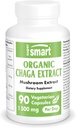 Extrato de Chaga Orgânico SuperSmart 1500mg por dia (Alta Força) - Wild & Hand Picked Chaga Mushrooms Supplement □ Não-GMO & Gluten Free - 90 Cápsulas Vegetarianas