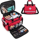 Kits de primeiros socorros CURMIO Saco vazio, suprimentos de emergência Bolsa médica para cuidados de saúde e kits de trauma em casa, vermelho (apenas saco vazio)