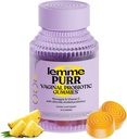 Lemme Purr Pastilhas Probióticas Vaginais para Mulheres - pH equilibrado, Odor saudável, Balanço de Levedura e Flora Suporte + Vitamina C para a Saúde Imune - Abacaxi Saboroso (60 Contagem)