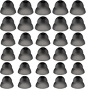 30 Pcs Dome Hearing Aid Silicone Hearing Aid Domes Hearing Aid Poder Médio Close Small Ear Tips Hearing Direct Large Power for Hearing Reound Accessories (Black)