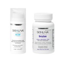 Skinuva® Scar (1 oz) & Bruise (14 cápsulas) - Creme de Silicone Advanced Formulado com Fatores de Crescimento e Remédio de Bruise Homeopático Formulado com Arnica, Bromelaína e Zinco