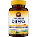 Vitalitown Vitamina D3 K2 Suplemento, Vitamina D3 10000 UI Vitamina K2 (MK7) 200 mcg, 90 Softgels, Não-GMO, Sem glúten e soja, para ossos, dentes, imune e saúde do coração