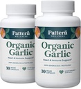 Padrão bem-estar Alho Odorless Orgânico – 1000mg – Imune, Circulatory & Heart Health Support – Não-GMO & Gluten Grátis – 60 Cápsulas Vegan