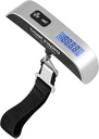 escala de bagagem de viagem inspira, balança de bagagem de suspensão digital portátil para viagem, balança de peso da mala com tinta de borracha, 110 libras, bateria incluída