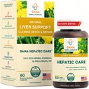 Fígado ativo Cleanse & Detox – 1800mg Fórmula de ervas com cardo de leite orgânico, raiz de açafrão e dente de leão – Suporta reparo de fígado gordo e saúde diária do fígado – por Sana Herbal