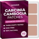 MONIER Garcinia Cambogia Patches (Pacote de 60) - 100% Natural Patch para Mulheres e Homens - com B12 & Potássio - Energia, Foco e Suporte Corporal - Fórmula melhorada