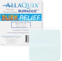 BurnEaseTM Hydrogel Burn Dressing Pads por AllaQuix – XL 4" Almofadas esterilizadas (Caixa de 5) □ Alívio de resfriamento instantâneo para queimaduras, escaldamentos, Sunburn