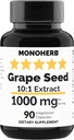 MONOHERB Uva Extract 1000 mg - 90 Cápsulas Vegetarianas