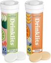Drinklits Lemon-Lime & Orange Eletrolyte Tablets (2) Tube Bundle - Citrus Daily Hydration Combo Pack - Deliciosos sabores naturais – 0g de açúcar – Uso diário - 20 Servings - 10 comprimidos por tubo
