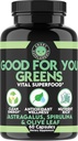 Suplementos irritados Bom para você Verdes, Vital Green Super Food Mistura para Imune Support Fórmula de reforço, Infundido com espirulina, Astragalus Root, e Olive Leaf Root Extract (1-Bottle)