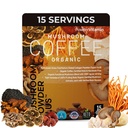 PóVitamin Organic Mushroom Café Certified Mold & micotoxina GrassFed Colágeno Tipos I & III 8 Fruiting Body Mushrooms Tested for BetaGlucans Focus Energy Digestion & Immunity 15 Servings