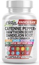 Limpeza Nutra Cayenne Pepper Cápsulas Suplemento com Hawthorn Berry, Raíz de dente-de-leão, Ceilão Canela, Alho, Ginger, Berberine, Apple Cider Vinagre, Cardo de leite, Raiz de beterraba, Aloe Vera Pills & More