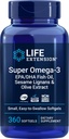 Extensão de vida Super Omega-3 360 Softgels, Fácil de engolir, EPA / DHA Omega3 óleo de peixe, Sesame Lignans & Extrato de azeitona