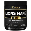 Zolotus Lions Mane Mushroom Cápsulas com Cordeyceps, Elderberry, Ginkgo Biloba, Bacopa - 60 Cápsulas