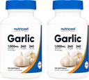 Nutricost Alho 1000mg, 240 Softgels (2 garrafas) - Orderless, Premium Suplemento sem glúten