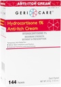 Gericare Hydrocortisona 1% Anti-Itch Cream, força máxima, 144 Count Pack, 0,5 oz Cada pacote (Pacote de 1)