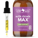 Cardo de Acre selvagem para cães - suporte de fígado de força máxima, Cleanse & Detox - Natural Bacon Flavor - Basta Adicionar à Alimentação - Picky Pup Aprovado, 2 onças (60ml)