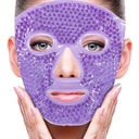 ZNÖCUETÖD Face Mask Mask Pacote de Gelo para Reduzir Puffiness, Sacos Sob Olhos, Círculos Negros Puffy, Enxaqueca, Pacote quente / frio com Soft Plush Backing (Purple # 22)
