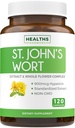 St John's Wort Cápsulas - Extrato de Erva de Saint John poderoso e potente & Complexo de ervas inteiro padronizado para 900mcg Hypericin para balanceamento de suporte de humor diário - Vegan Não-GMO & Lab verificado (120 Caps)