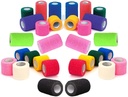 Prairie Horse Supply Vet Wrap Tape Bulk (Cores variadas) (6 pacote) (4 polegadas de largura) Vet Wrap Medical First Aident Fita de Primeiros Socorros Autoadesivo para torções de tornozelo e inchaço