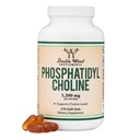 Phosphatidilcolina 1.200mg – 210 Softgels – Versão melhorada de girassol e soja Lecitina (Suplementos Choline) - Não-GMO e glúten livre para apoiar a saúde do cérebro por madeira dupla