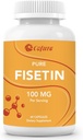Suplementos de fisetina, 100mg de Flavonóide Bioativo Natural, Genuíno 98% Puro, Apoio ao Envelhecimento, Não-GMO, Sem Glúten, 60 Cápsulas, 60 Servimentos