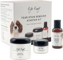 Eye Envy Dog Tear Stain Starter Kit. 100% Natural, Seguro. Contém: Solução de Mancha, Pads aplicador, e pó de Mancha. Kit de Tratamento de Manchas Tear. Dura 30-45 dias. Feito nos EUA