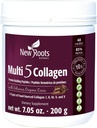 NOVO HERBAL ROOTS Multi 5 Coco Colágeno em pó Suplemento (Tipos I, II, III, V e X) Colágeno hidrolisado - Dairy & Gluten Free - 12g por serviço - Chocolate sabor, 7.05 oz
