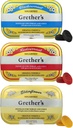 GRETHER's Sugarfree Pastilhas groselha preta, flor de sabugueiro e groselha - Presente para cantores - Remédio natural para alívio da boca seca - 2.1 onças (Pacote de 3)