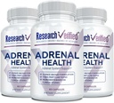 Pesquisa Suporte Adrenal Verificado - 180 Cápsulas - Suporte Função de Gland Adrenal, Impulsionar Energia, Equilíbrio Cortisol - Cogumelos, B Vitaminas, Bioflavonóides, BioPerine