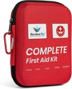 Kit de primeiros socorros para casa e viagem Essentials - Ideal para kit de carro de emergência e Camping Essentials - Kits portáteis de primeiros socorros e ao ar livre - Kit de primeiros socorros de emergência para carro e viagem de estrada Essentials