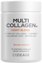 Codeage Multi Collagen Protein + Joint Blend Supplement, Hyaluronic Acid, Bromelain, Turmeric, Ginger, Boswellia, Astaxantina - Colágeno Bovino Hidrolisado - 5 Tipos de Colágeno - Não-GMO - 90 Cápsulas