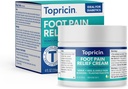 Topricin Creme de alívio da dor do pé - creme hidratante natural e Odor-livre, 4 onça - jar