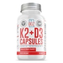 Dr. Boz - K2+D3 Cápsulas, 66 Servimentos - Suplemento Vitamina D3 K2 com BioPerine - Saúde Óssea e Coração - Absorção Melhorada - Qualidade Testada - Made in the USA - 5000iu (D3) - 400iu (K2) - Autocuidado