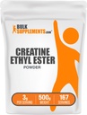 BulkSuplementos.com Creatina Ethyl Ester HCl Pó - Creatina Suplemento, Creatina Ethyl Ester Pó - Sem sabor e sem glúten, 3g por serviço, 500g (1.1 lbs) (Pacote de 1)