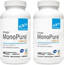 XYMOGEN Omega MonoPure 1300EC Bundle - 60 Softgels + 120 Softgels - Óleo de peixe com 3X Maior Absorção - DHA EPA Omega 3 Suplemento para Saúde do Coração + Suporte Cognitivo