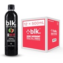 Blk. Água mineral natural alcalina, melancia, pacote de 500 mL de 12, 8 pH de água, extrato de ácido fulvico e húmico biodisponível, vestígios de minerais, eletrólitos para hidratar, reparar e restaurar células