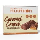 Nutmeg State Nutrition - Altas barras de proteína, sem glúten, baixo colesterol, baixo sódio, baixo açúcar, proteína ideal compatível, 7 Servings por caixa (Caramel Crunch)